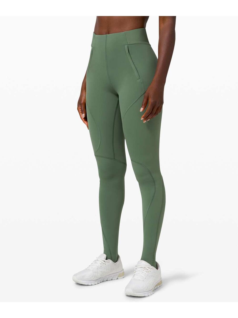 Lululemon Train Free Super High-Rise Stirrup Tight 32" Algae Green Nulux Size 8